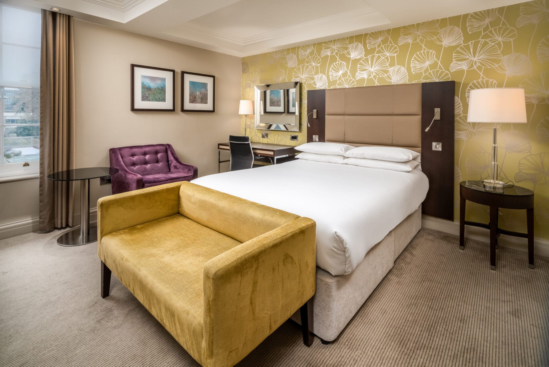 Deluxe double room at The Lensbury hotel in Teddington