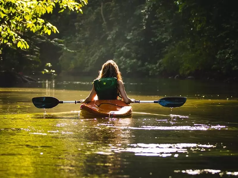 Boating on the river