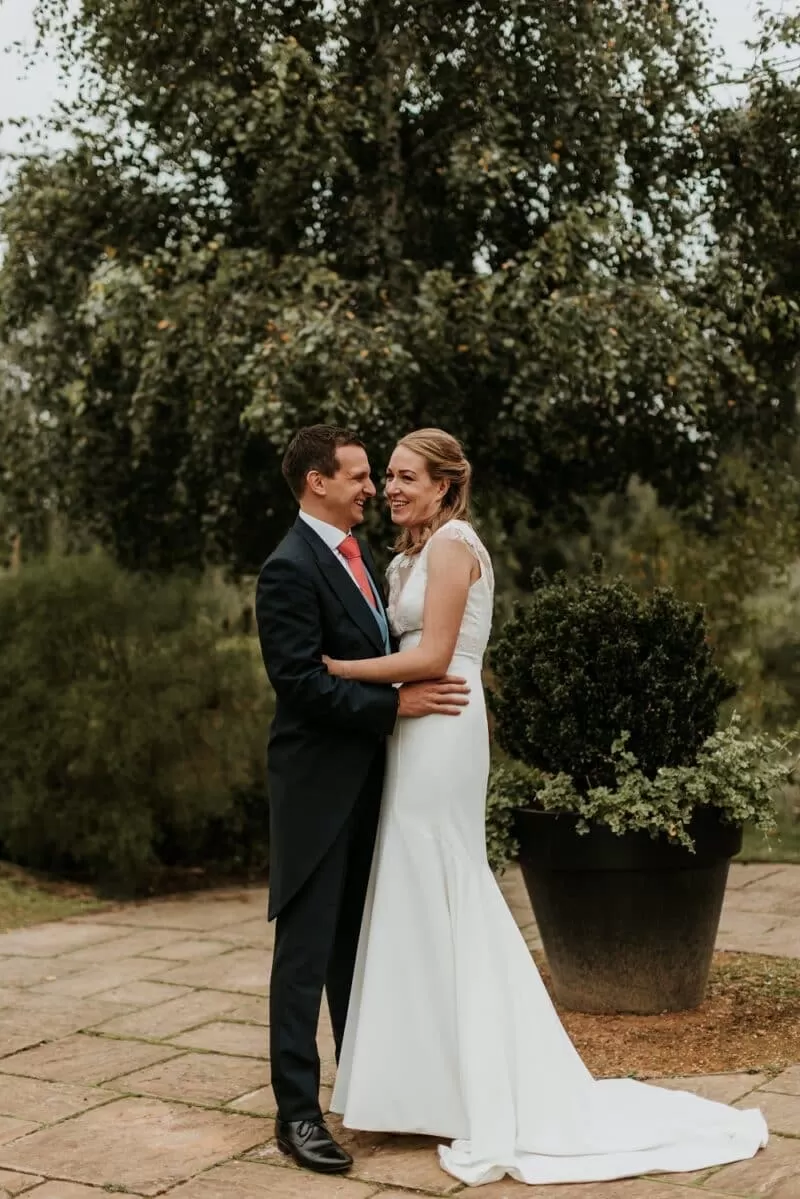 Couple having a Riverside Wedding package at The Lensbury in teddington a wedding and reception venue near me