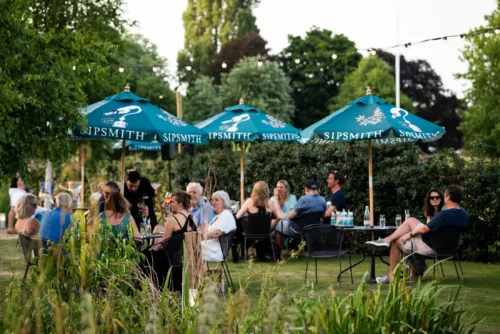 Sipsmith secret garden at The Lensbury