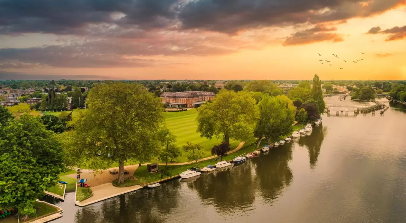 Exterior image of The Lensbury club grounds on the banks of the river Thames in London