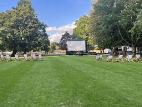 Outdoor screen at The Lensbury