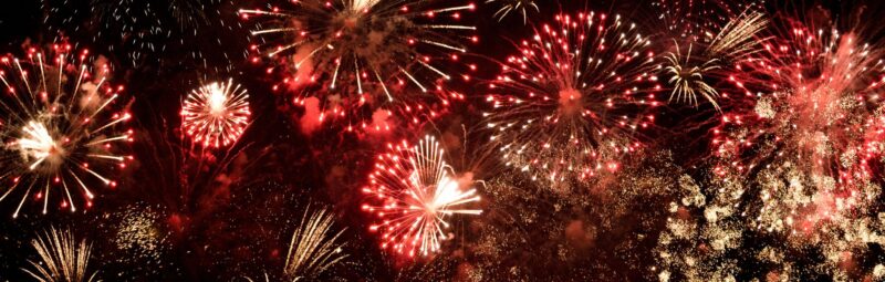 Fireworks in the sky