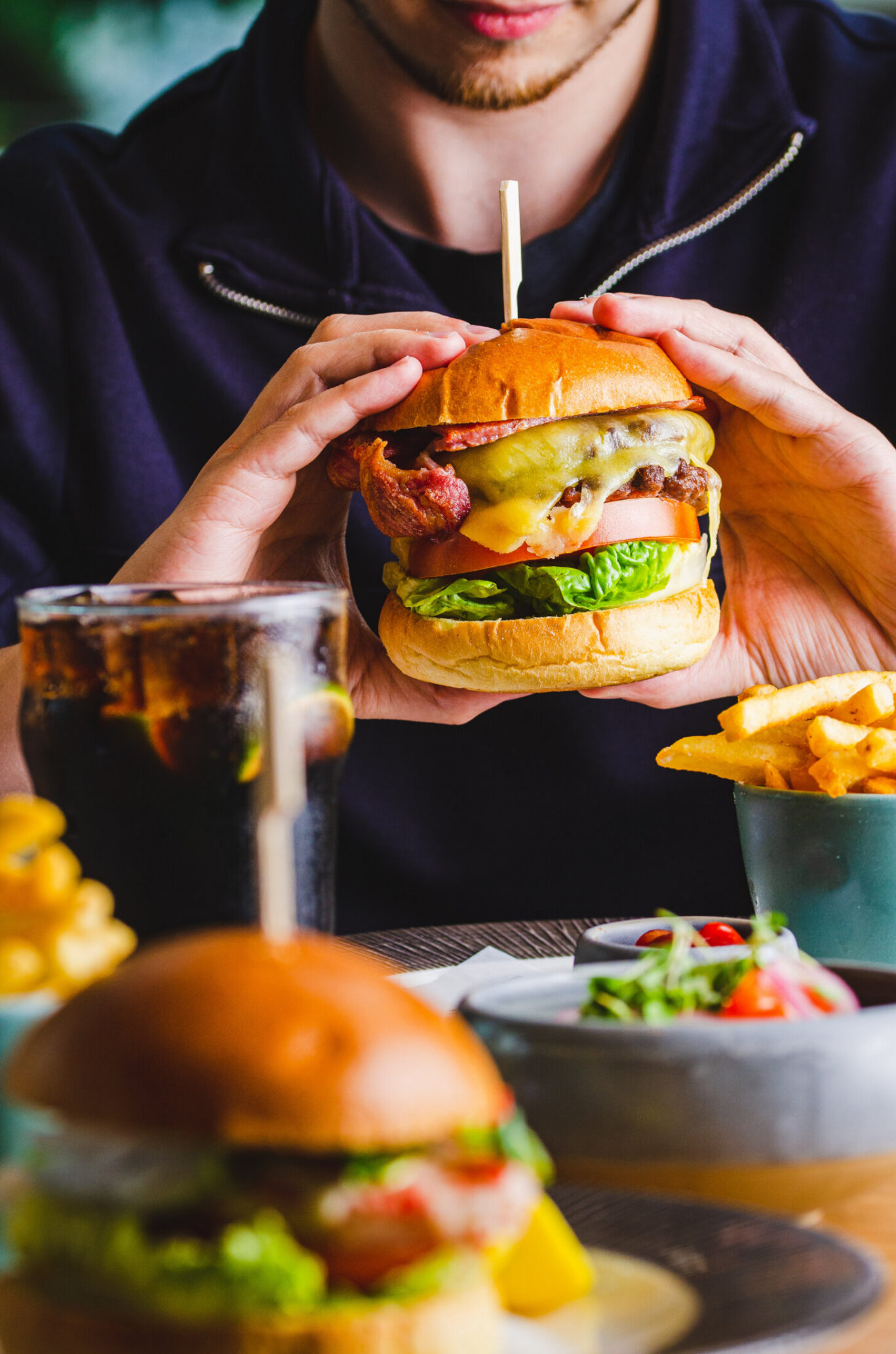 Dry-Aged Steak Burger action 1